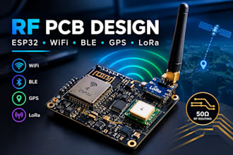 design rf pcb antenna for esp32 wifi ble gps lora