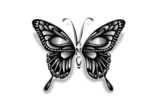 create a minimalist and stylish butterfly logo