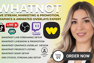 setup whatnot obs streaming, whatnot promotion whatnot overlay streamlabs obs