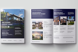 design a real estate property marketing brochure