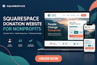 design squarespace donation website for nonprofits with online donation forms
