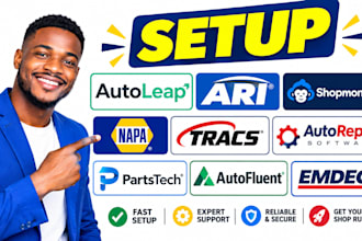 setup autoleap ari shopmonkey napa tracs autorepair partstech autofluent emdecs
