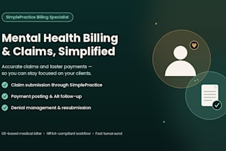 do mental health billing and claims through simple practice
