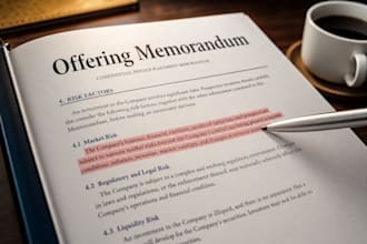 review and redline your business offering memorandum for legal precision