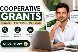 research cooperative grants write business proposal design coperative pitch deck
