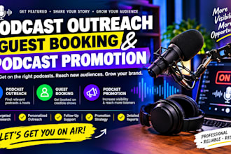 do podcast outreach, guest booking and podcast promotion