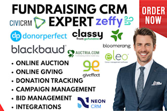 setup civi crm donorperfect bloomerang neon blackbaud classy zeffy eleo auctria