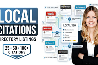 build local citations, business listings and directory listings for local SEO