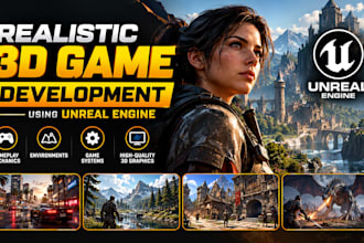develop a realistic 3d game in unreal engine