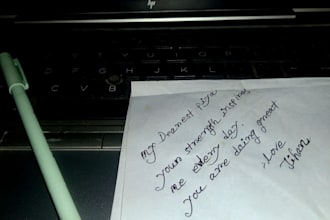 professional handwriting artist authentic handwritten letters,notes and custom
