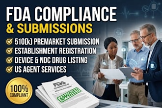 do fda 510k submission, device listing, ndc, fda registration and compliance
