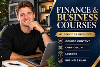 write an investor startup business plan course with lessons and workbook