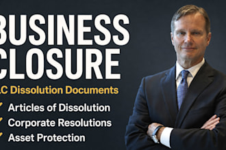 draft llc dissolution, closure documents and corporate resolutions