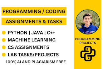 do programming and coding assignments in python, java, cpp
