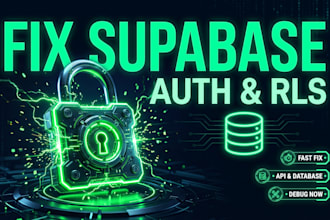 fix supabase authentication, rls, database and API errors
