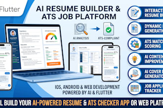 build an ai resume builder and ats score checker mobile app or web platform