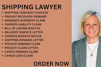 be your shipping lawyer for cargo damage, freight claims and carrier disputes