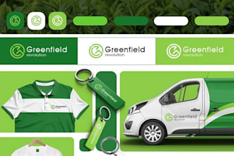 do tree care,grass trimming, lawn care, landscape logo