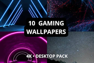 sell you a pack of 10 dark gaming wallpapers in 4k