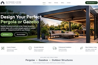 build squarespace pergola website gazebo outdoor structure builder website