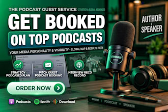 book you as a podcast guest with targeted outreach and strategic guest pitching
