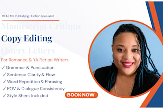 copy edit your romance or ya fiction manuscript
