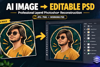 convert your ai generated image into an editable layered PSD