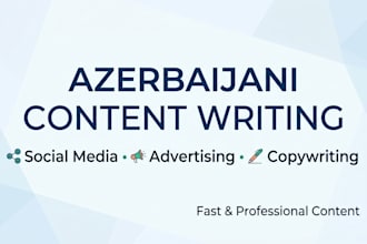 write engaging azerbaijani social media posts and ad copy