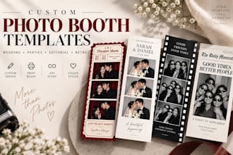 design custom photo booth templates within 24 hours