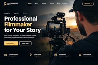 design squarespace filmmarker website cinematographer website video editor site