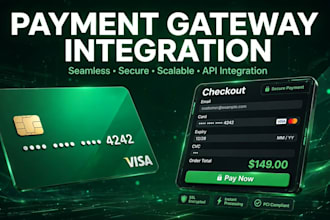 integrate stripe or paypal payment gateway into your website