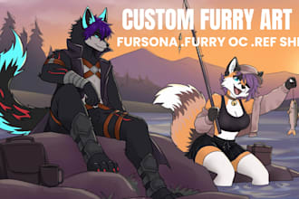 furry art, furry illustration, fursona, ref sheet furry oc, anime furry, nfsw