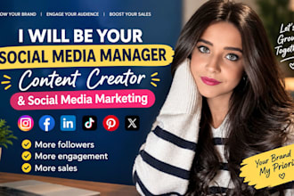 be your social media manager content creator social media marketing