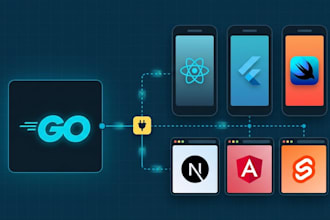 develop full stack web app with go golang backend, rest and graphql API