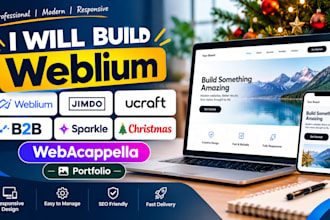build weblium jimdo ucraft b2b sparkle christmas webacappella portfolio website
