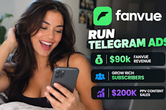 run telegram ads fanvue promotion gain rich fanvue fans, ai fanvue promotion