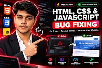 fix HTML CSS and javascript bugs