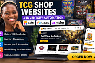 build a trading card store for tcg, pokemon, yugioh, mtg, ecommerce