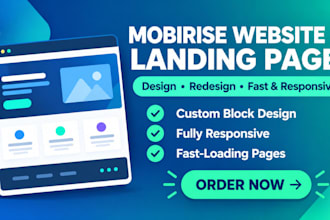 design or redesign your mobirise website or landing page