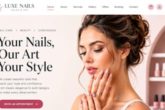 design wix nail salon website beauty website spa website wix booking website