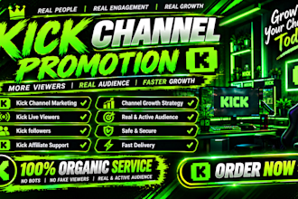 promote your kick channel to targeted audience