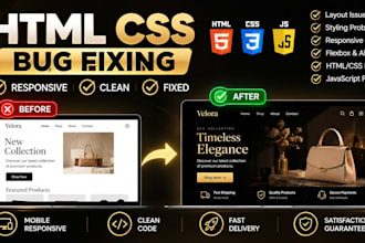 fix HTML CSS bugs and responsive issues