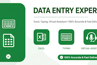 be your accurate data entry expert for excel typing work