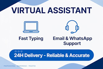 do fast typing, email and whatsapp customer support