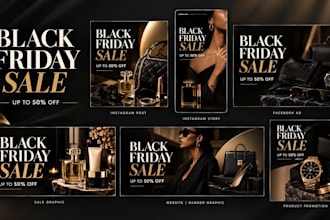 design black friday sale graphics and social media posts in canva