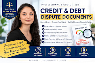 draft fcra credit dispute letters and cfpb complaint documents