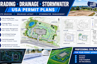 create grading drainage and stormwater plans for USA permits