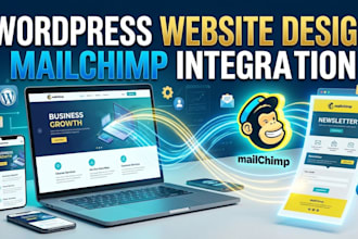 design business wordpress website with mailchimp email marketing integration