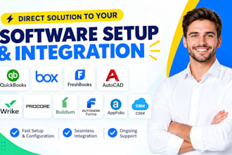 setup quickbook box freshbooks autocad wrike procore buildium autodask forma CRM