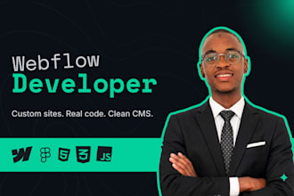design and develop a custom website in webflow